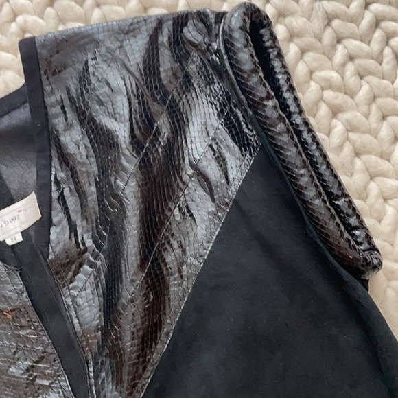 Vintage suede and real snakeskin Top - Picture 3 of 4